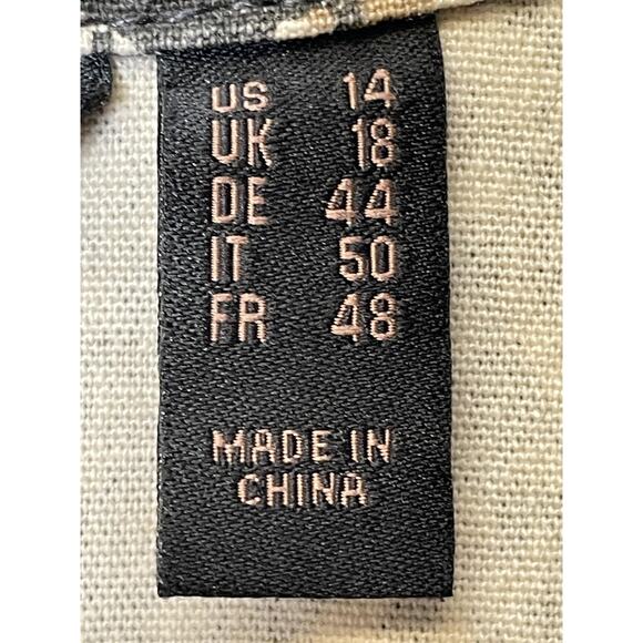 GILI Blazer Womens 14 Snake Print Tan Black Single Button Stretch Jacket Modern - Picture 7 of 10